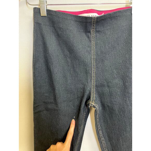 GRETCHEN SCOTT NEW Gripeless Denim Pull On Pants Dark Denim Blue Size XS - Picture 5 of 12